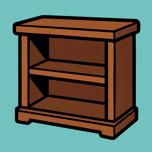shelf.
In-Game asset.  2d.  High contrast.  No shadows