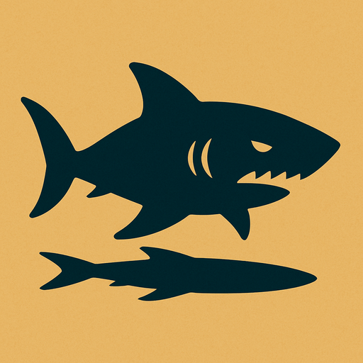 shark shadow 2d.
In-Game asset.  2d.  High contrast.  No shadows