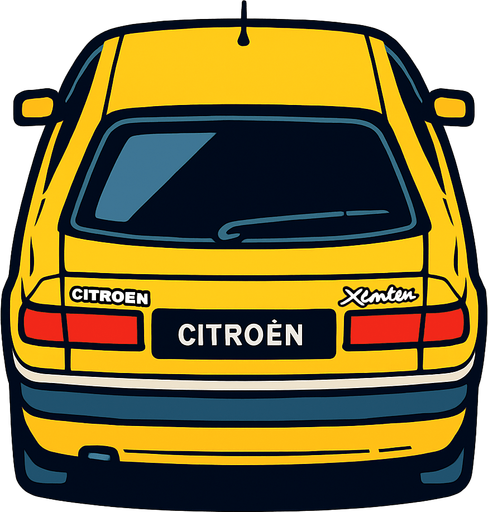 Citroen xantia arkasi ama yukaridan
In-Game asset.  2d.  High contrast.  No shadows
