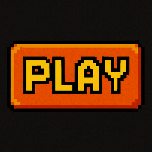 create an simple  retangular play button image writen "play" in it, make it in a 16bit style.
In-Game asset.  2d.  High contrast.  No shadows