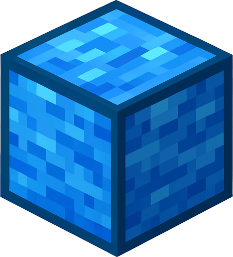 Minecraft su bloğu.
In-Game asset.  High contrast.  No shadows