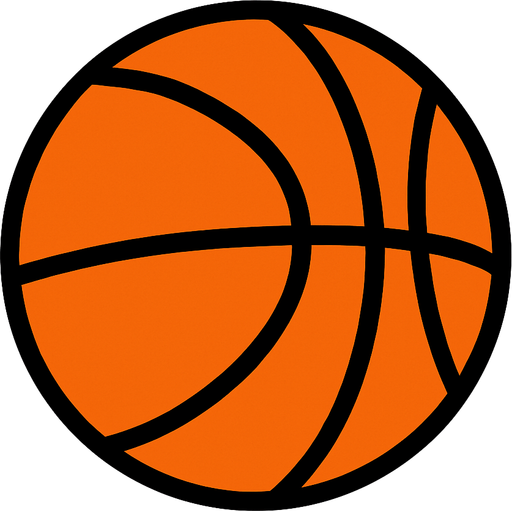Basketball ball.
In-Game asset.  2d.  High contrast.  No shadows