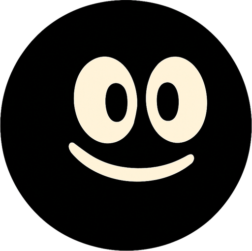 animasyon çizgi dizi tarzında siyah top.
In-Game asset.  2d.  High contrast.  No shadows