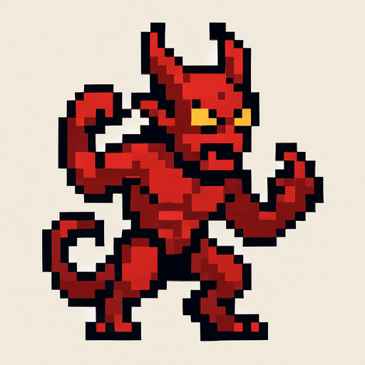 Enemy pixel style.
In-Game asset.  2d.  High contrast.  No shadows