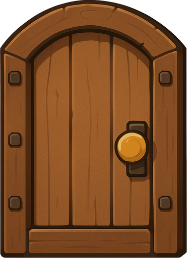 Door.
In-Game asset.  No shadows. 2d