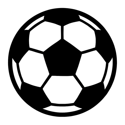 Fotbal bal.
In-Game asset.  2d.  High contrast.  No shadows