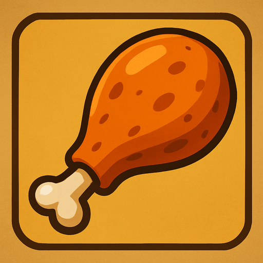 Pavo pierna.
In-Game asset.  2d.  High contrast.  No shadows