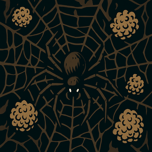 Fond d'écran nid des araignées.
In-Game asset.  2d.  High contrast.  No shadows