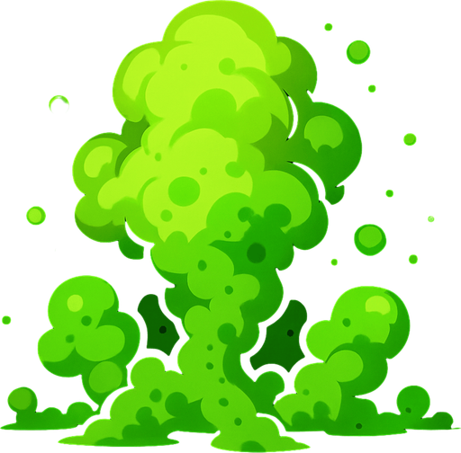 Zehir bulutu.
In-Game asset.  2d.  High contrast.  No shadows
