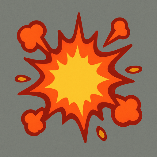 2d explosion effect.
In-Game asset.  2d.  High contrast.  No shadows