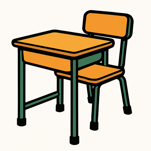 Un solo pupitre.
In-Game asset.  2d.  High contrast.  No shadows