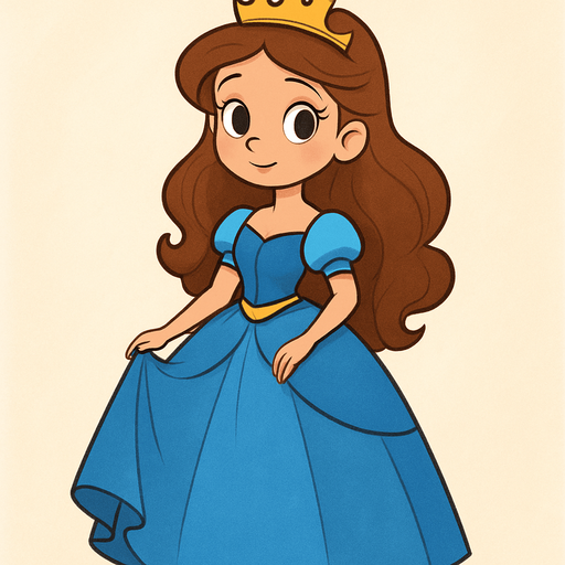 Has una princesa estilo cartoon.