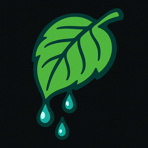 Yeşil yaprak süzülen.
In-Game asset.  2d.  High contrast.  No shadows