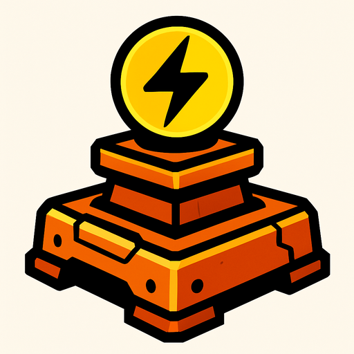 güç platformu.
In-Game asset.  2d.  High contrast.  No shadows