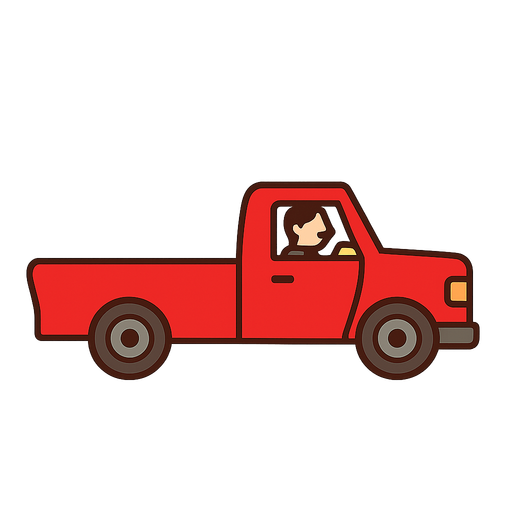 red car and driver. No background. Transparent background. Blank background. No shadows. 2d. In-Game asset. flat