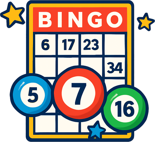 Bingo thema.
In-Game asset.  2d.  High contrast.  No shadows