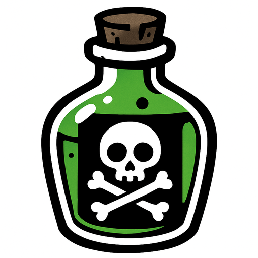 Poison.
In-Game asset.  2d.  High contrast.  No shadows