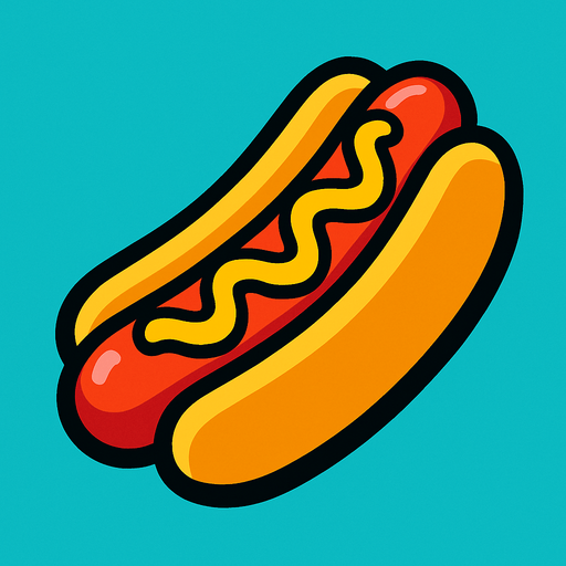 hotdog.
In-Game asset.  2d.  High contrast.  No shadows