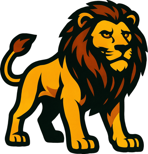 Lion.
In-Game asset.  2d.  High contrast.  No shadows
