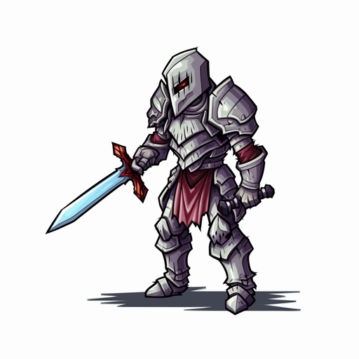 Enemy zombie knight walking to the left.
Game Texture. In-Game asset. 2d. Pixelart. White background. Blank background. Low detail. High contrast.