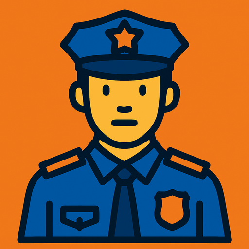 officer.
In-Game asset.  2d.  High contrast.  No shadows