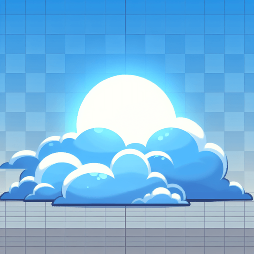 Blue sky.
Single Game Texture. In-Game asset. 2d. Blank background. High contrast. No shadows.