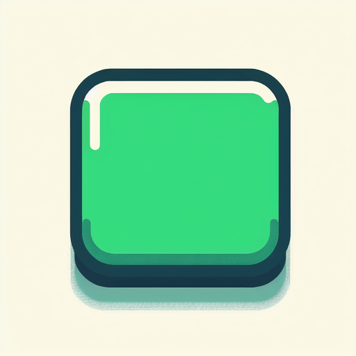 A rectangular green button.
Single Game Texture. In-Game asset. 2d. Blank background. High contrast. No shadows.