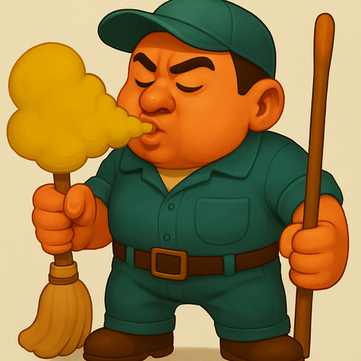 Make a version where he inhales