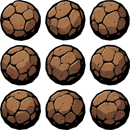 Pack of rocks shots.sphere.
In-Game asset.  2d.  High contrast.  No shadows