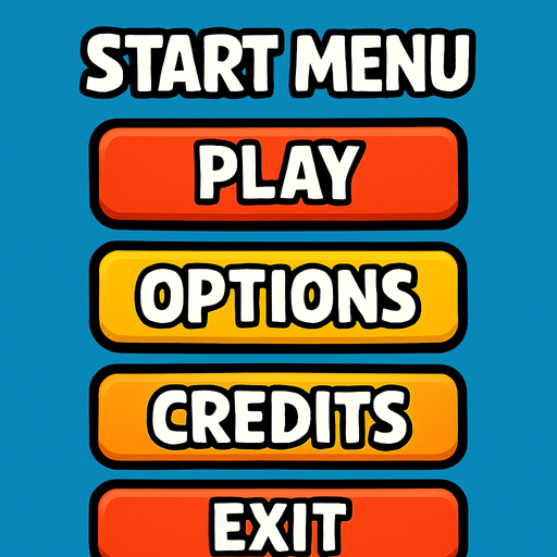 Start Menu.
In-Game asset.  2d.  High contrast.  No shadows
