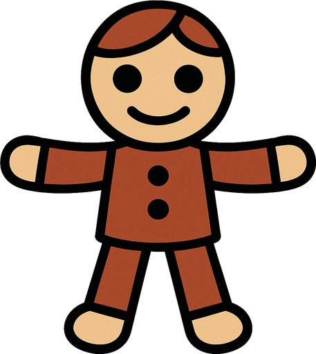 Basit bir kukla figürü.
In-Game asset.  2d.  High contrast.  No shadows