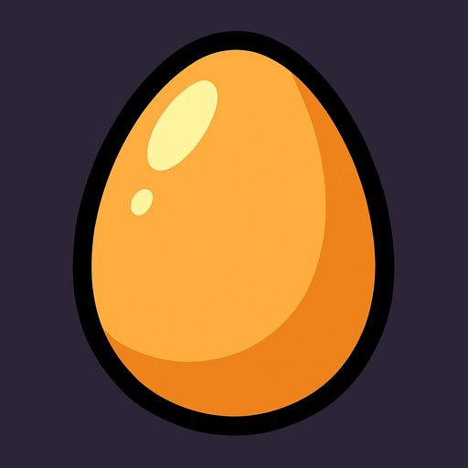 Egg.
In-Game asset.  2d.  High contrast.  No shadows
