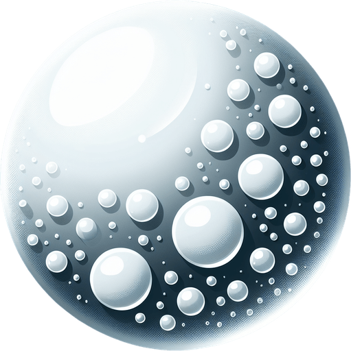 white water bubble.
Single Game Texture.  In-Game asset.  2d.  Blank background.  High contrast.  No shadows