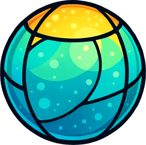 2D sari seffaf golgesiz panelli fantastik bir kure.
In-Game asset.  2d.  High contrast.  No shadows