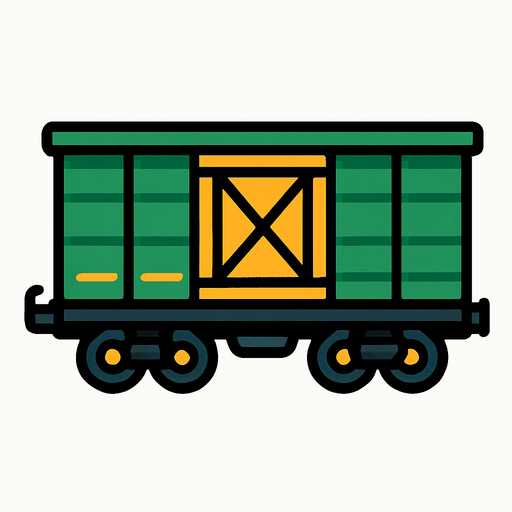 vagon.
In-Game asset.  2d.  High contrast.  No shadows