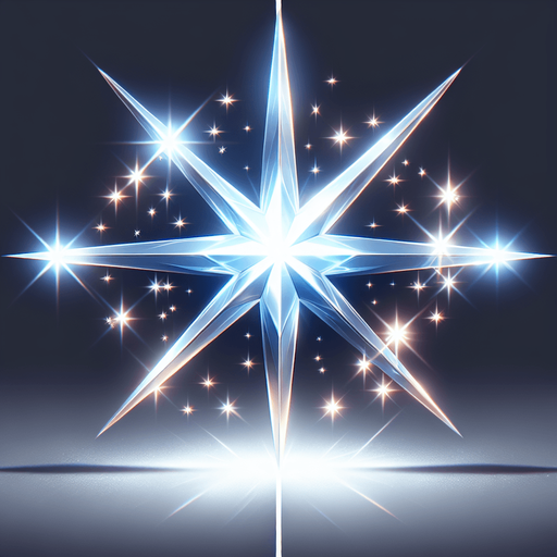 Beautiful Bright Star, highly detailed Single Game Texture. In-Game asset. 2d. Blank background. High contrast. No shadows.