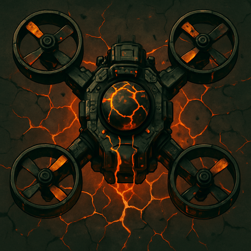 toxic lava bomber drone top view