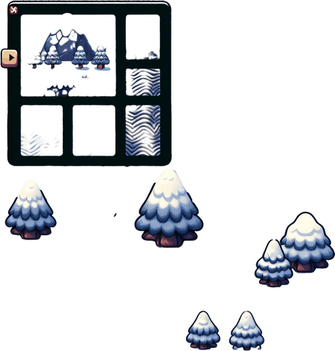 Задний фон из снега. Мультяшный.
Под землей.

Single Game Texture.  In-Game asset.  2d.  Blank background.  High contrast.  No shadows