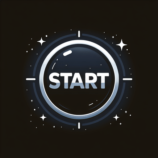 Black background with word start in middle.
Single Game Texture. In-Game asset. 2d. Blank background. High contrast. No shadows.