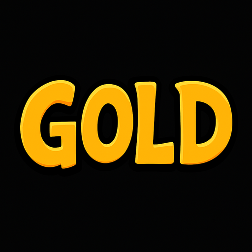 GOLD.
In-Game asset.  2d.  High contrast.  No shadows
