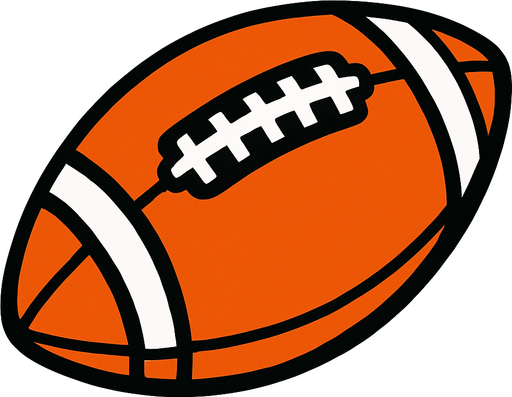american football ball.
In-Game asset.  2d.  High contrast.  No shadows