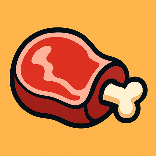 Carne pequeña.
In-Game asset.  2d.  High contrast.  No shadows