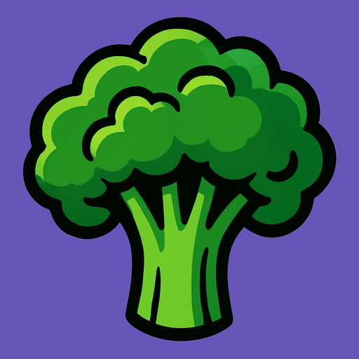 Brocolis.
In-Game asset.  2d.  High contrast.  No shadows