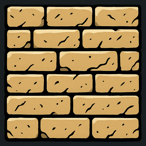 Wall.
In-Game asset.  2d.  High contrast.  No shadows