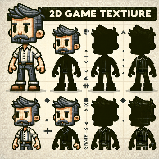 Man.
Single Game Texture. In-Game asset. 2d. Blank background. High contrast. No shadows.