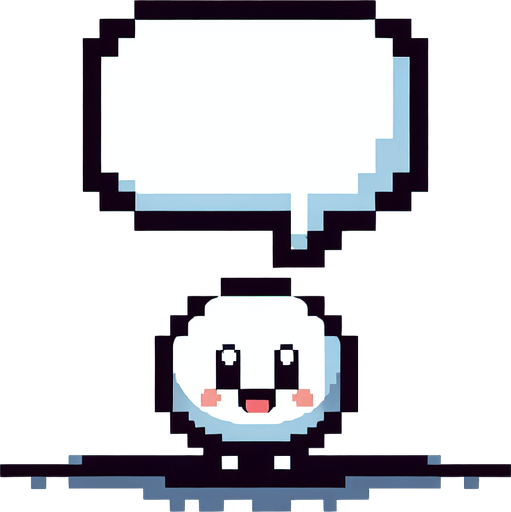 8bit. cartoon. white empty speach bubble..
Single Game Texture. In-Game asset. 2d. Blank background. High contrast. No shadows.