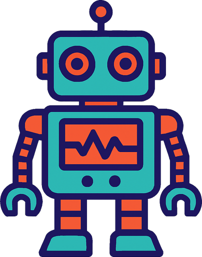 robot.
In-Game asset.  2d.  High contrast.  No shadows