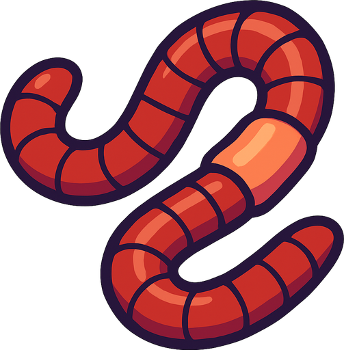 worm no background.
In-Game asset.  2d.  High contrast.  No shadows