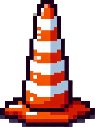 a traffic cone.
video game sprite
