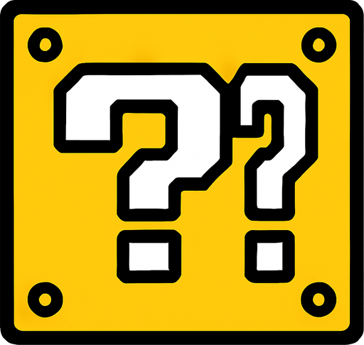 make a mario lucky bloks.
In-Game asset.  2d.  High contrast.  No shadows